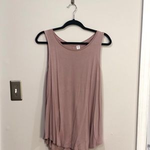 Mauve Loose-Fitting Tank-Top